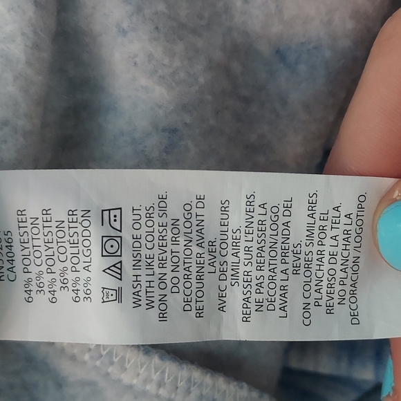 Blue, soft, hooded, unicorn sweatshirt - Picture 4 of 4